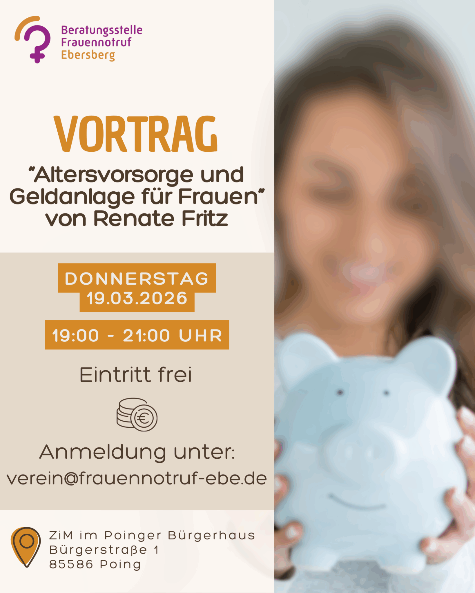 Flyer zum Vortrag im ZiM Poing am 19.03.2026
